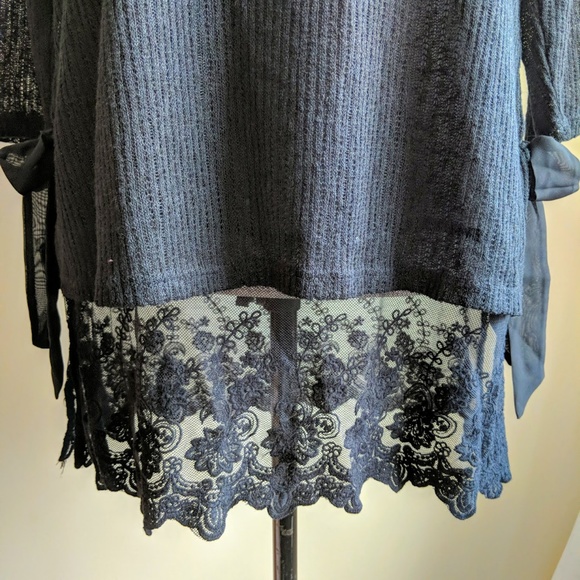 [Lauren Conrad] Side Bow Lace Tunic Sz M - Picture 6 of 8